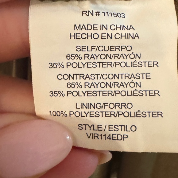 Anthropologie Fig & Flower Floral Olive Green Dress hi-low size PL Boho feminine - Picture 5 of 6